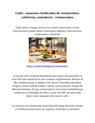 Cadiz - anuncios clasificados de restaurantes, cafeterías, comedores - restaurantes-converted