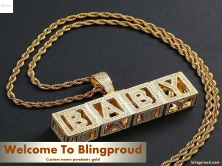 Custom name pendants gold