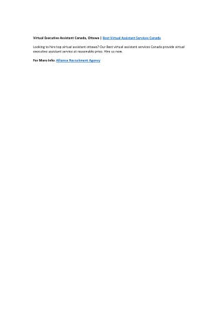 Best virtual assistant services Canada