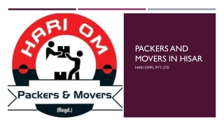 Packers and Movers in Hisar - Hari Om Packers