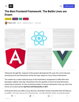 The Best Frontend Framework: The Battle Lines are Drawn