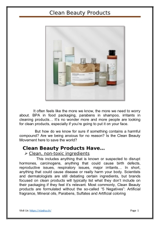 Clean Beauty Products