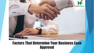 Factors That Determine Your Business Loan Approval