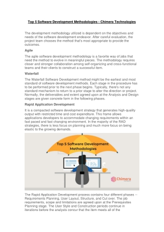 Top 5 Software Development Methodologies - Chimera Technologies