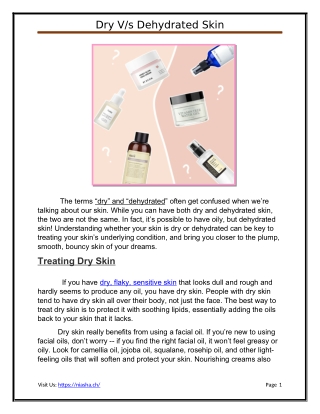 Dryvs dehydrated skin