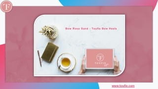 Bow Rose Sand - Toufie Bow Heels