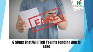 6 Signs That Will Tell You If a Lending App is Fake