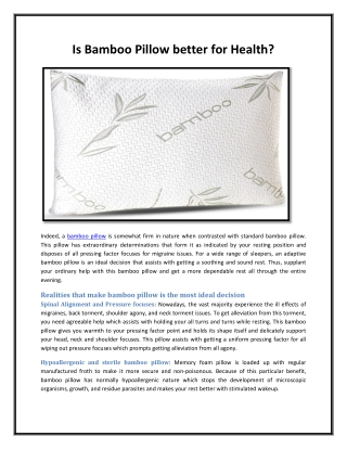 Is Bamboo Pillow better for Health