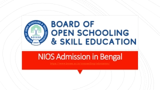 NIOS Admission in Bengal