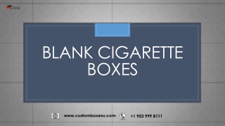 Blank Cigarette Boxes