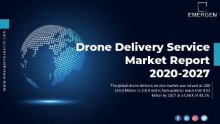 Drone Delivery Service Market Key Companies, Size, Share and Demand by 2027