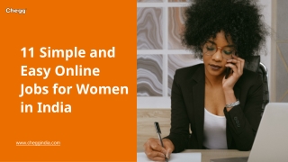 Simple and Easy Online Jobs for Women in India
