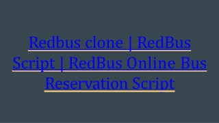 Best RedBus Script - DOD IT Solutions