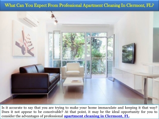 Professional Apartment Cleaning Services In Clermont FL