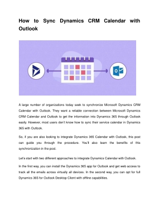 How to Sync Dynamics CRM Calendar with Outlook-converted