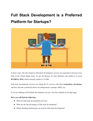 Why Full Stack Development is a Preferred Platform for Startups