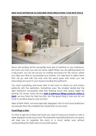 Bath & Bathroom Fittings Products Online in Delhi - Bathaffair