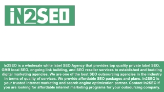 White Label Local SEO Services - In2SEO