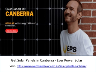 Get Solar Panels in Canberra