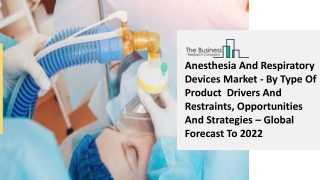 2021 Anesthesia And Respiratory Devices Market Share, Restraints, Segments
