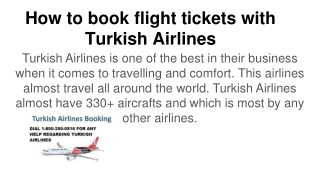 Turkish Airlines Booking Number