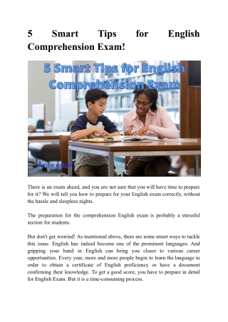 5 Smart Tips for English Comprehension Exam!