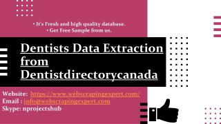Dentists Data Extraction from Dentistdirectorycanada