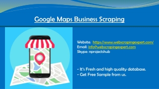 Google Maps Business Scraping