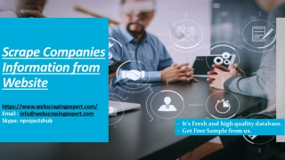 Scrape Companies Information from Website