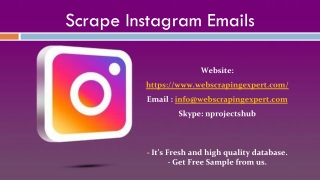 Scrape Instagram Emails