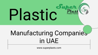 Plastic Manufacturing Companies in UAE