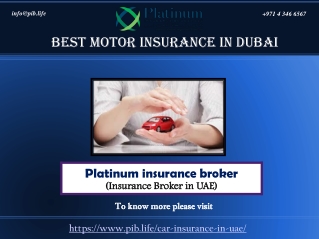 Best Motor Insurance in Dubai