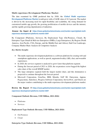 Multi experience Development Platforms Market Size - Forecasts to 2026