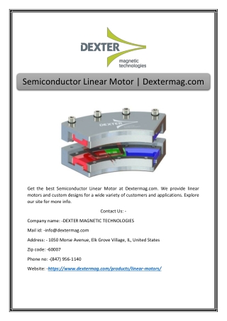 Semiconductor Linear Motor | Dextermag.com