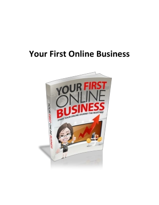 Your First Online Business