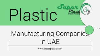 Plastic Manufacturing Companies UAE