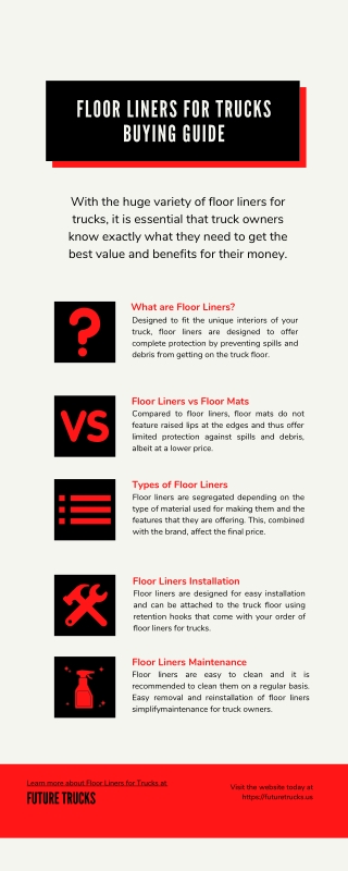 Floor Liners for Trucks Buying Guide