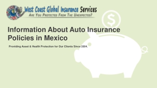 Information About Auto Insurance Policies in Mexico