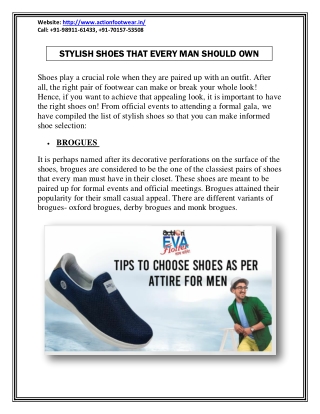 ACTION - STYLISH SHOES THAT EVERY MAN SHOULD OWN - BEST SLIPPERS FOR MEN