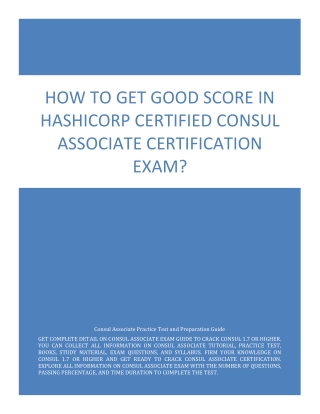 How to Get Good Score in HashiCorp Certified Consul Associate Certification Exam