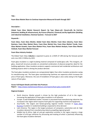Foam Glass Market Analysis.docx