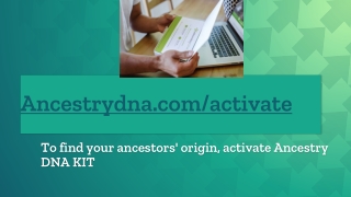 ancestrylogin - Activate ancestry DNA Kit