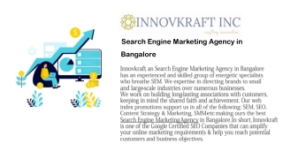 Search Engine Marketing Agency in bangalore