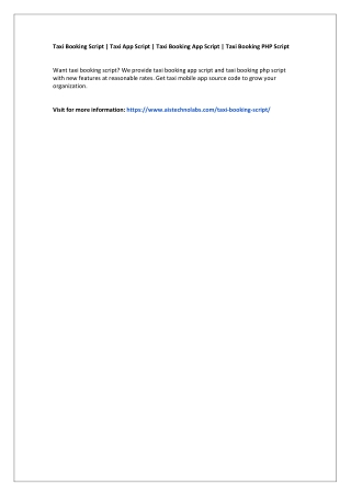 Taxi Booking Script | Taxi App Script | Taxi Booking App Script | Taxi Booking P