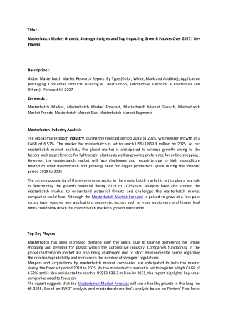 Masterbatch  Market Analysis.docx