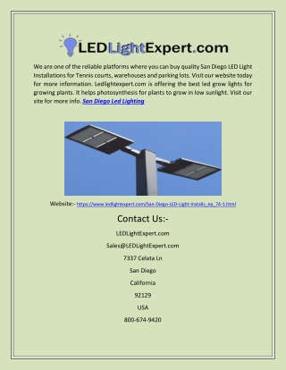 San Diego Led Lighting | Ledlightexpert.com