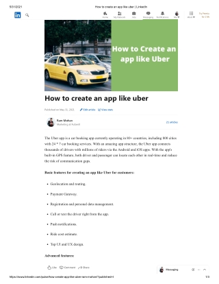 How to create an app like uber