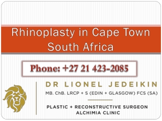 Rhinoplasty in Cape Town South Africa