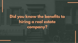 The Top Benefits You'll Get From A Real Estate Agent: George Real Estate Group