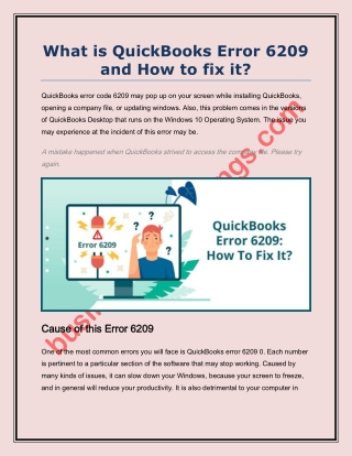 Is QuickBooks Error code 6209 troubling you?